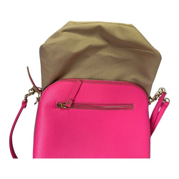Nanette Lepore  purse vibrant Pink Pebbled compact Crossbody Gold-tone hardware - Picture 9 of 9